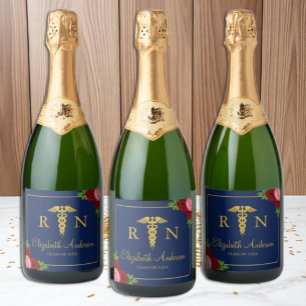Nurse Graduation Sparkling Wine Label
