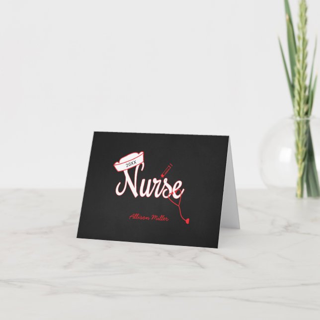 Nurse graduation thank you notes, great gift idea! card (Front)