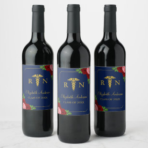 Nurse Graduation Wine Label