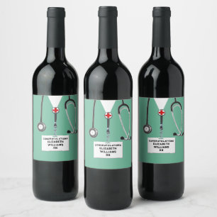 Nurse Graduation Wine Label