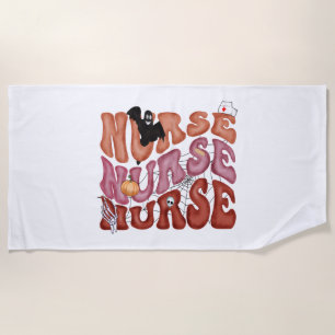 Nurse Halloween Beach Towel