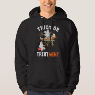 Nurse Halloween Costume Boo Ghost Trick Or Treatme Hoodie