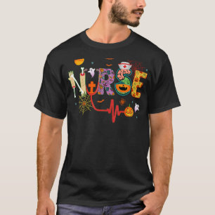 Nurse Halloween Costume Stethoscope Heartbeat Pump T-Shirt