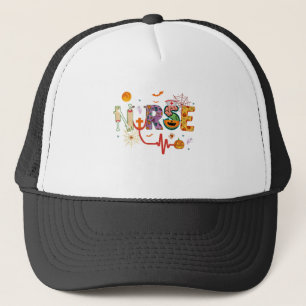 Nurse Halloween Costume Stethoscope Heartbeat Pump Trucker Hat