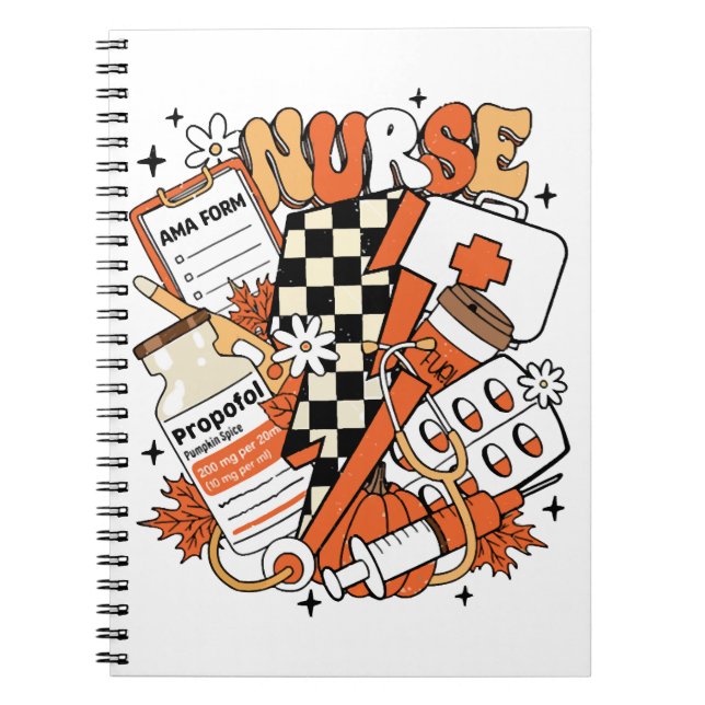 Nurse Halloween Cute Fall  Notebook (Front)