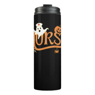 Nurse Halloween Cute Ghost and Pumpkin Essential T Thermal Tumbler