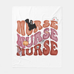Nurse Halloween Fleece Blanket