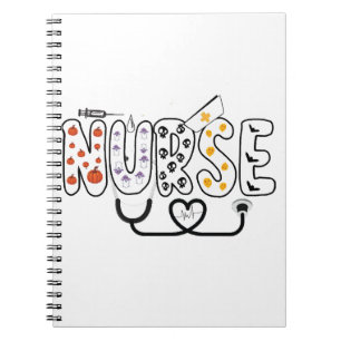 Nurse Halloween Funny Ghost halloween nursing Notebook