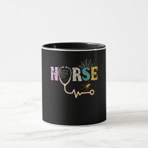 Nurse Halloween Gift With Pumpkin Boo Spider Mug