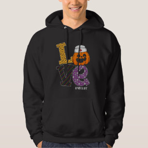 Nurse Halloween Pumpkin Costume Love MBU Nurse Lif Hoodie