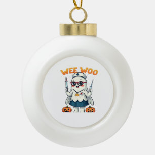 Nurse Halloween ready Classic T-Shirt Ceramic Ball Christmas Ornament