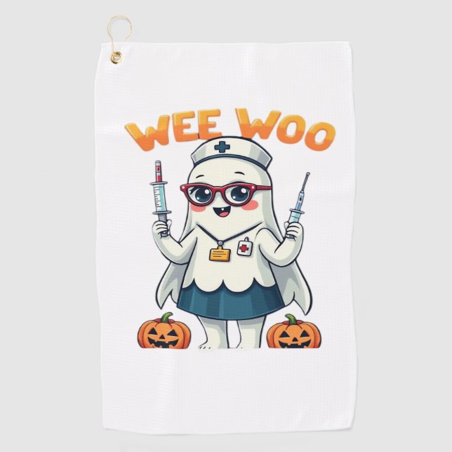 Nurse Halloween ready Classic T-Shirt Golf Towel (Front)