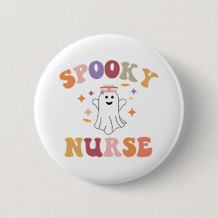 Nurse Halloween Shirt - Spooky Nurse Halloween 6 Cm Round Badge