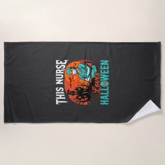 Nurse Halloween Spooky Healthcare Design_1 Beach Towel