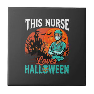 Nurse Halloween Spooky Healthcare Design_1 Ceramic Tile