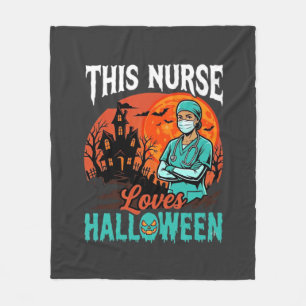 Nurse Halloween Spooky Healthcare Design_1 Fleece Blanket
