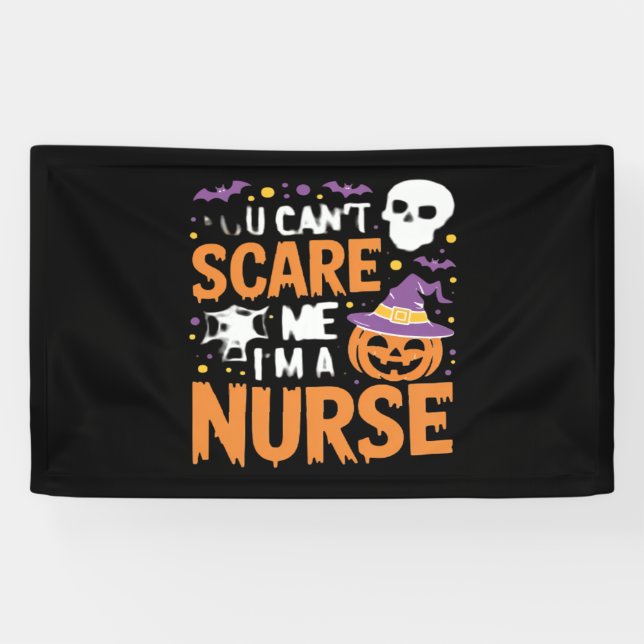 Nurse Halloween Witch Funny Nursing Essential T-Sh Banner (Horizontal)