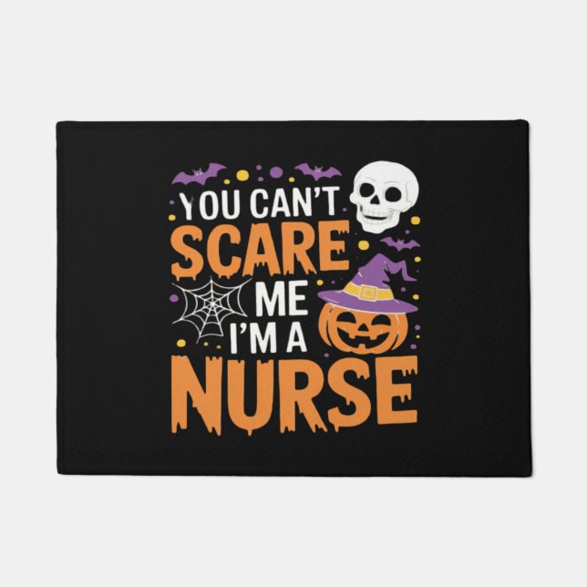 Nurse Halloween Witch Funny Nursing Essential T-Sh Doormat (Front)