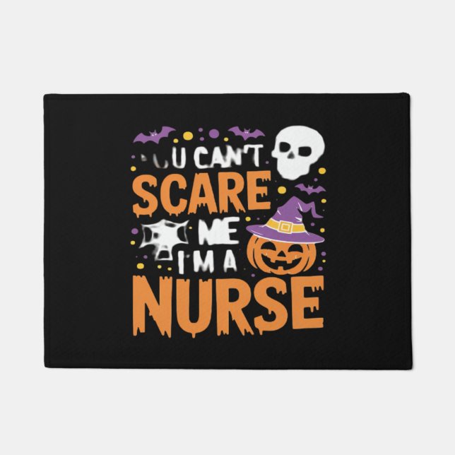 Nurse Halloween Witch Funny Nursing Essential T-Sh Doormat (Front)