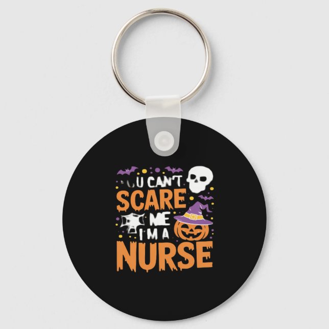 Nurse Halloween Witch Funny Nursing Essential T-Sh Key Ring (Front)