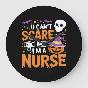 Nurse Halloween Witch Funny Nursing Essential T-Sh Large Clock