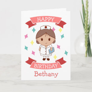 Nurse Happy Birthday Personalised Card