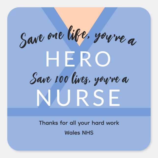 nurse HCA appreciation week sticker plaster (Front)