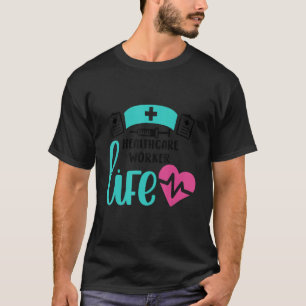 Nurse Healthcare Worker Life Heartbeat  Valentine' T-Shirt