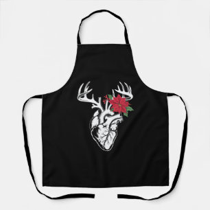 Nurse Heart Anatomy Reindeer Heart Cath Lab RN Apron