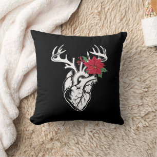Nurse Heart Anatomy Reindeer Heart Cath Lab RN Cushion