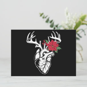 Nurse Heart Anatomy Reindeer Heart Cath Lab RN  Holiday Card