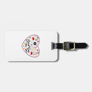 Nurse Heart, Halloween Oversized T-Shirt Luggage Tag