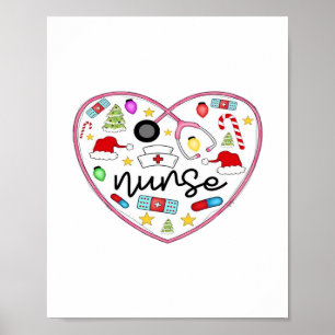 Nurse Heart, Halloween Oversized T-Shirt Poster