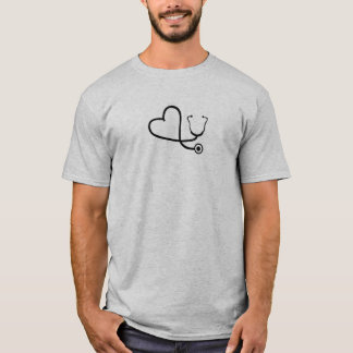 Nurse Heart Stethoscope T-Shirt