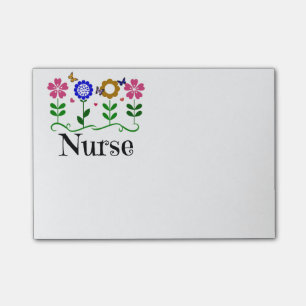 Nurse--Hearts, Flowers and Butterflies Post-it Notes