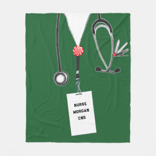 Nurse Holiday Gift Fleece Blanket