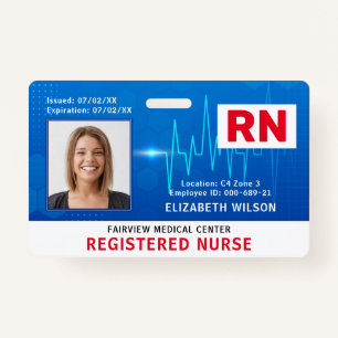 Nurse Hospital Medical Employee Photo ID ID Badge