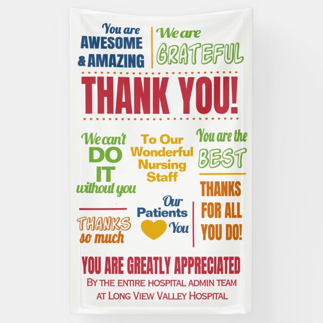 Nurse Hospital Staff Appreciation Business Banner (Vertical)