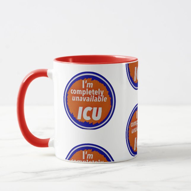 Nurse Humor Print Novelty: I C U mug (Left)