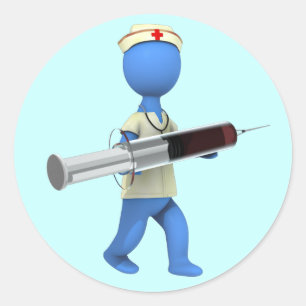 Nurse Humour Classic Round Sticker