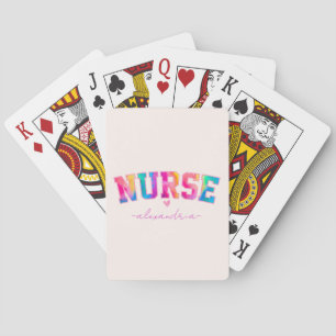 "Nurse" in Elegant Rainbow Colours   Vibrant & Playing Cards