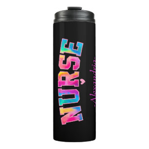"Nurse" in Elegant Rainbow Colours   Vibrant & Thermal Tumbler