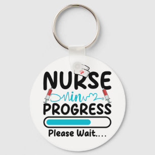 Nurse in Progress Loading Circle Key Ring
