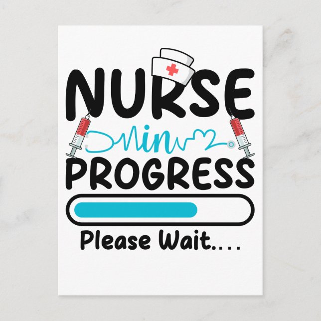 Nurse in Progress Loading Postcard (Front)