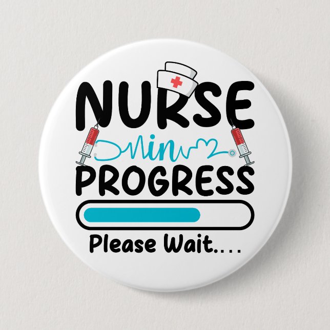 Nurse in Progress Loading Round Button (Front)