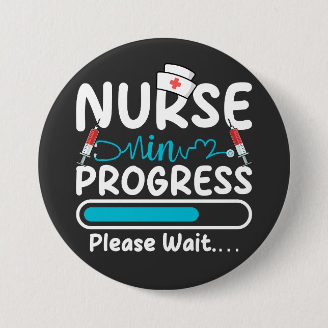 Nurse in Progress Loading Round Button (Front)