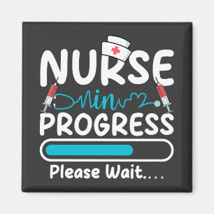 Nurse in Progress Loading Square Magnet