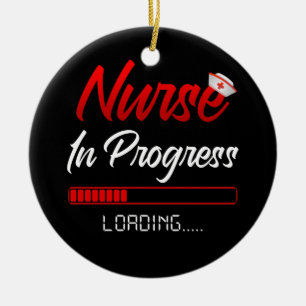 Nurse In Progress Nursing School Student Future Ceramic Ornament