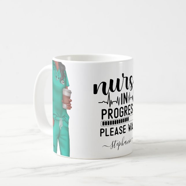 Nurse in Progress Personalised Coffee Mug (Front Left)