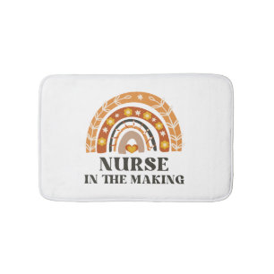 Nurse in the Making Vintage Rainbow  Bath Mat